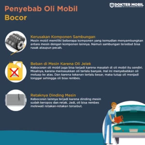 5 Faktor Penyebab Oli Mobil Bocor