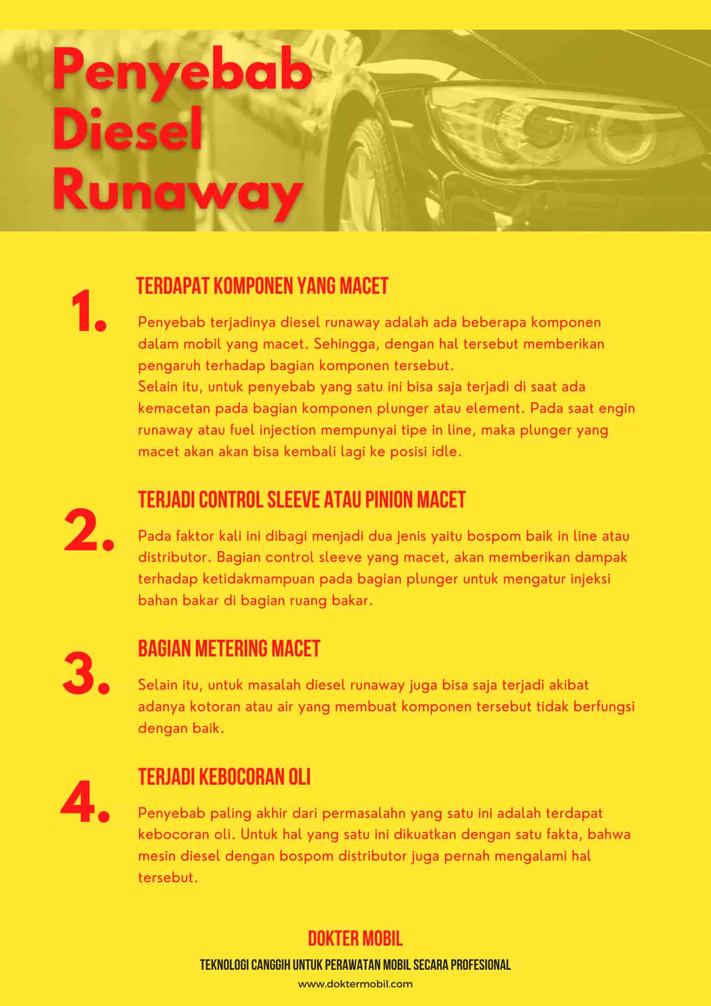 Penyebab Diesel Runaway