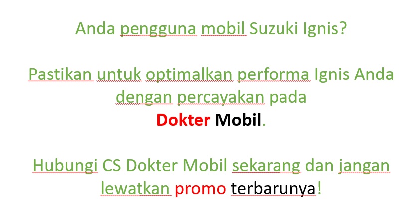 Servis Mobil Suzuki Ignis Terpercaya di Dokter Mobil