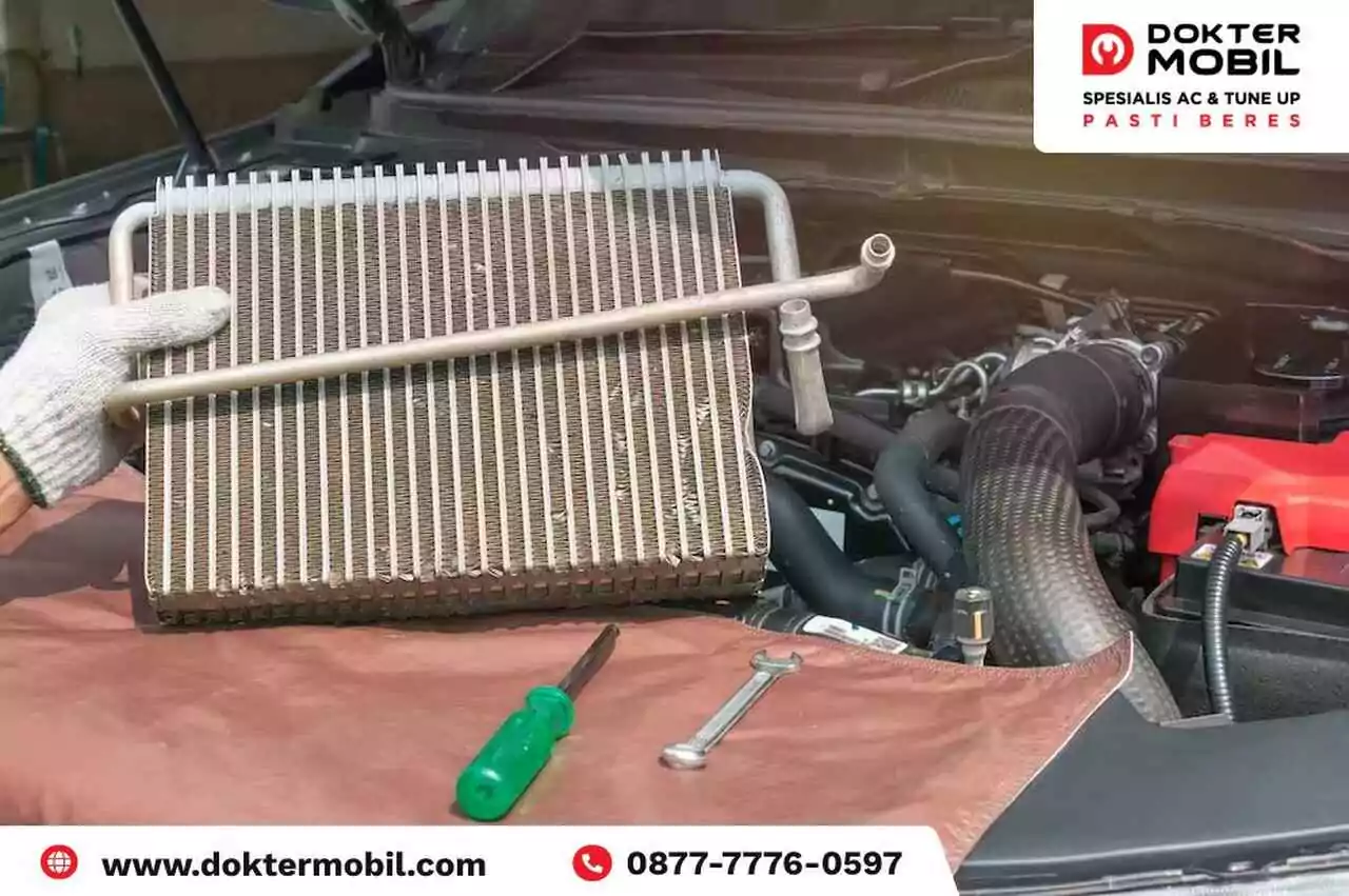 ciri-ciri evaporator AC mobil bocor