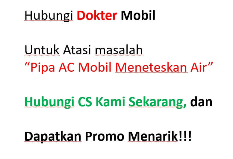 pipa ac mobil meneteskan air