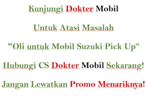 oli untuk mobil suzuki pick up