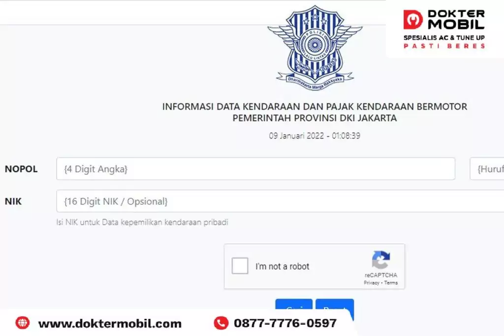 cara mengecek pajak kendaraan online jakarta
