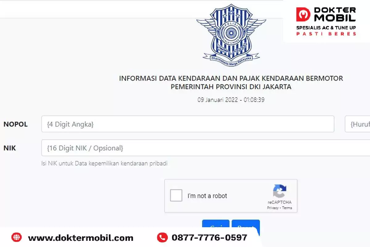 cara mengecek pajak kendaraan online jakarta