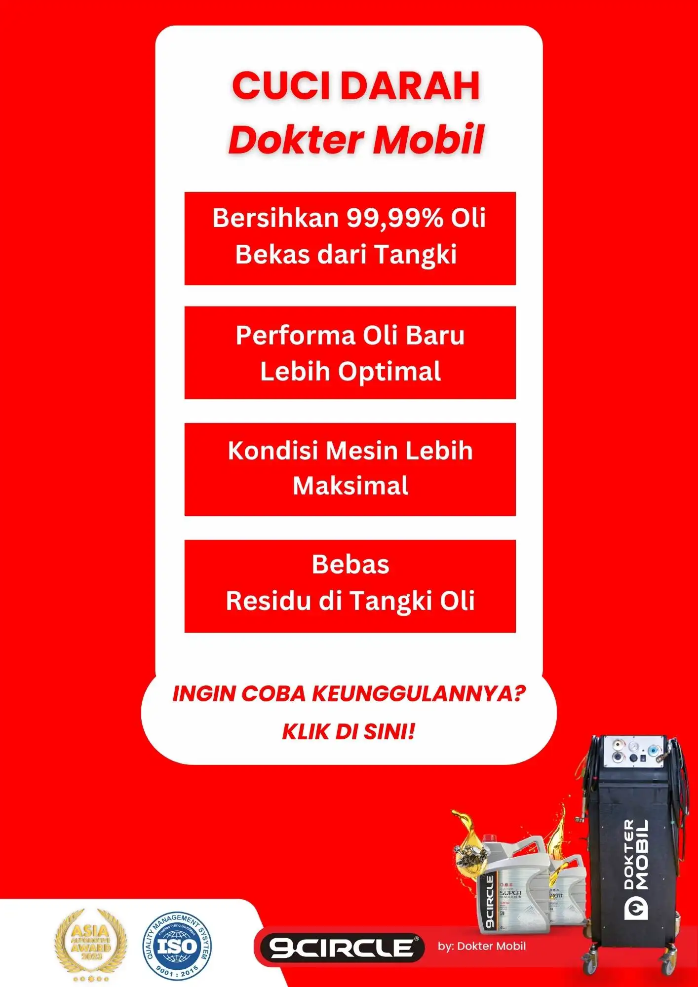 Keunggulan Ganti Oli Mobil Cuci Darah di Dokter Mobil