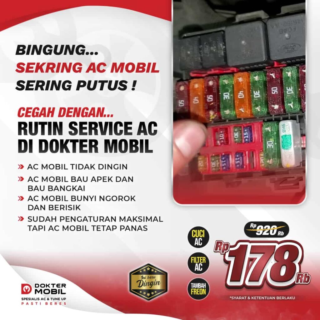 Inilah Ragam Penyebab Sekring AC Mobil Sering Putus Terus